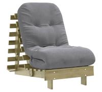 vidaXL Futon Sofa Bed with Mattress Floor Bed Couch Impregnated Wood Pine