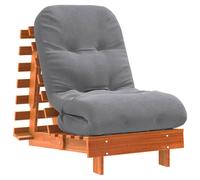 Futon Sofa Bed with Mattress Bedroom Floor Bed Couch Solid Wood Pine vidaXL