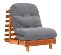 Futon Sofa Bed with Mattress Bedroom Floor Bed Couch Solid Wood Pine vidaXL