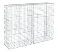 vidaXL Gabion Basket with Cover Gabion Raised Bed Gabion Cage Galvanised Iron