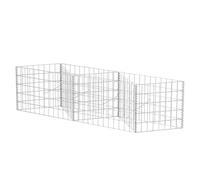 vidaXL Gabion Basket Gabion Wall for Plants Stone Gabion Basket Post for Outdoor Garden Patio Privacy Protection Rock-Stone Wall Galvanized Steel