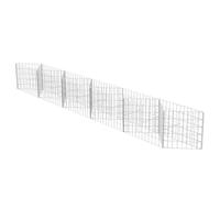 vidaXL Gabion Basket/Planter - Galvanised Weather-Resistant Steel, High Load Capacity Basket, Easy Assembly, Stylish Garden Barrier - Dimensions 300x30x50 cm