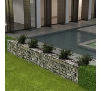 Gabion Basket Planter Raised Vegetable Bed Steel 300x30x100 cm Fence Home 3.5 mm