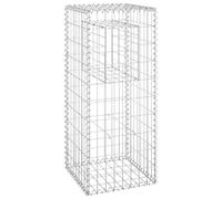 vidaXL Gabion Basket Post - Rust-Proof and Weather-Proof Iron Construction, Mesh Grid Design, Secure Top and Bottom Covers, Ideal for Garden or Patio - Dimensions: 40 x 40 x 100 cm (L x W x H), Co...