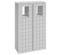 vidaXL Gabion Basket Posts 2 pcs 40x40x140 cm Iron