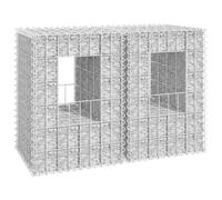 vidaXL Gabion Basket Posts 2 pcs - Durable, Rust-Proof Iron Construction - 40x40x60 cm Size - Easy-to-Assemble for Patio or Garden Decoration