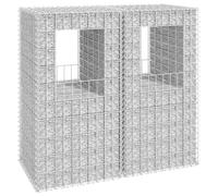 vidaXL 2x Gabion Basket Posts Iron Patio Outdoor Garden Planter Gabion Post