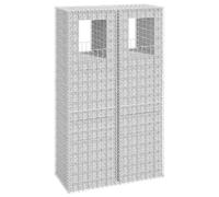 vidaXL Gabion Basket Posts 2 pcs 50x50x180 cm Iron