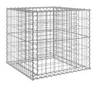 vidaXL Gabion Basket Gabion Wall Gabion Raised Bed Silver Galvanised Iron