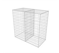 vidaXL Gabion Basket Steel 100x50x100cm Outdoor Garden Basket Wall Wire Fence