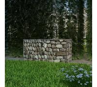 vidaXL Gabion Basket Steel 100x50x50cm Outdoor Garden Basket Wall Wire Fence