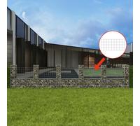 vidaXL Gabion Basket U-Shape Galvanised Steel 570x20x100 cm