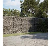 vidaXL Gabion Basket with Cover 1000x50x200 cm Galvanised Iron