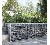 vidaXL Gabion Basket with Cover 100x100x50 cm Galvanised Iron