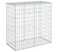 vidaXL Gabion Basket with Cover, Gabion Retaining Walls for Patio Garden Yard, Outdoor Mesh Cages for Rock Gravel, Galvanised Iron
