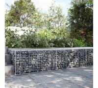 vidaXL Gabion Basket with Cover – Gabion Raised Bed – Galvanised Iron – 200x100x50 cm