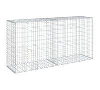 vidaXL Gabion Basket with Cover 200x50x100 cm Galvanised Iron