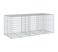 vidaXL Gabion Basket with Cover 250x100x100 cm Galvanised Iron