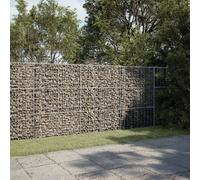 vidaXL Gabion Basket with Cover 300x50x150 cm Galvanised Iron