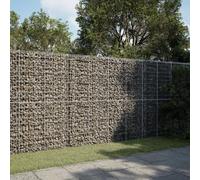 vidaXL Gabion Basket with Cover 300x50x200 cm Galvanised Iron