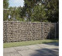 Gabion Basket with Cover Gabion Raised Bed Gabion Cage Galvanised Iron vidaXL