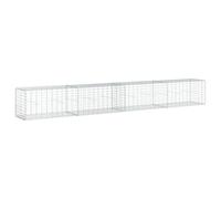 vidaXL Gabion Basket with Cover, Galvanised Iron for Landscaping - 400x50x50 cm