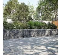 (500 x 50 x 50 cm) vidaXL Gabion Basket with Cover Gabion Raised Bed Gabion Cage Galvanised Iron