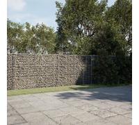 vidaXL Gabion Basket with Cover 400x50x150 cm - Galvanised Iron Wire, Rust Resistant, High Load Capacity, for Landscaping and Outdoor Decor