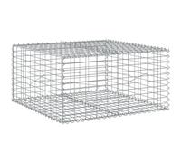 vidaXL Gabion Basket with Cover - Rectangular, Galvanised Iron, 100x100x50 cm, Rust/, High Load Capacity