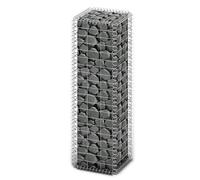 vidaXL Gabion Basket with Lid Galvanized Wire 100x30x30cm Patio Retaining Wall