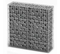 vidaXL Gabion Basket with Lids - Galvanised Wire, Rust- & Weather-proof - 100 x 100 x 30 cm