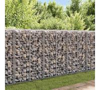 vidaXL Gabion Basket with Lids Galvanised Wire 100 x 30 x 30 cm