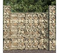 Vidaxl Gabion Baskets 3 Pcs Galvanised Steel 25X25X197 Cm