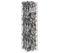 vidaXL Gabion Column Silver 25 x 25 x 100 cm Stainless Steel