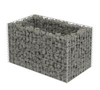 vidaXL Gabion Plant Basket Galvanised Steel 90 x 50 x 50 cm Raised Bed Stone Basket