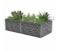 Vidaxl Gabion Planter Galvanised Steel 180X90X50 Cm