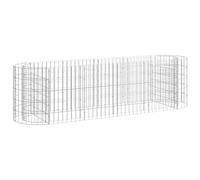 vidaXL Gabion Raised Bed, Galvanised Iron, Weather Resistant, Durable and Stable Construction, Great for Garden Projects, 190x50x50 cm, Silver
