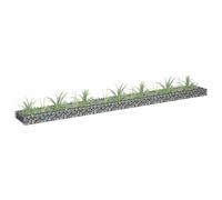 vidaXL Gabion Raised Bed-Galvanised Steel-Rectangular Garden Planter Basket-Weather- Patio Feature-Silver 270x30x10cm