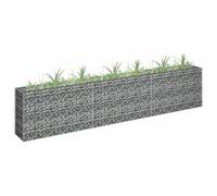 vidaXL Gabion Raised Bed Basket Planter – Galvanised Steel Outdoor Vegetable & Flower Box