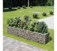 vidaXL Gabion Raised Bed Galvanised Steel 270x50x50 cm