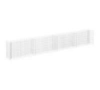 vidaXL Gabion Raised Bed - Sturdy Galvanised Steel Garden Basket Pot 360x60cm, Stylish and Practical Garden Accessory for Plants and Flowers