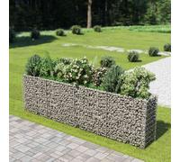 vidaXL Gabion Raised Bed Galvanised Steel 360x50x100 cm