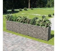 vidaXL Gabion Raised Bed Galvanised Steel 450x50x100 cm