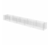 vidaXL Gabion Raised Bed Galvanised Steel 450x50x50 cm