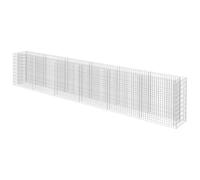 vidaXL Gabion Raised Bed Galvanised Steel 540X50X100cm, Silver