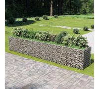 vidaXL Gabion Raised Bed Galvanised Steel 540x90x100 cm