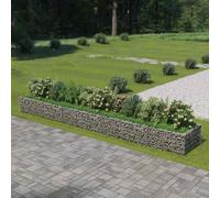 vidaXL Gabion Raised Bed Galvanised Steel 540x90x50 cm UK HOT
