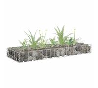 Gabion Raised Bed Basket Planter Outdoor Plant Pot Galvanised Steel vidaXL
