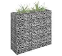 vidaXL Gabion Raised Bed Galvanised Steel 90x30x90 cm