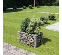 vidaXL Gabion Raised Bed Galvanised Steel 90x50x50 cm